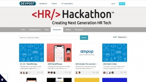 Screenshot Übersicht HR Hackathon Online Projekte